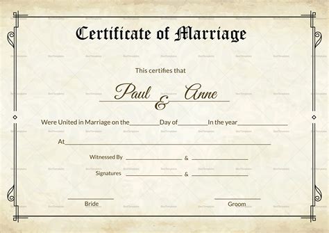 marriage certificate generator